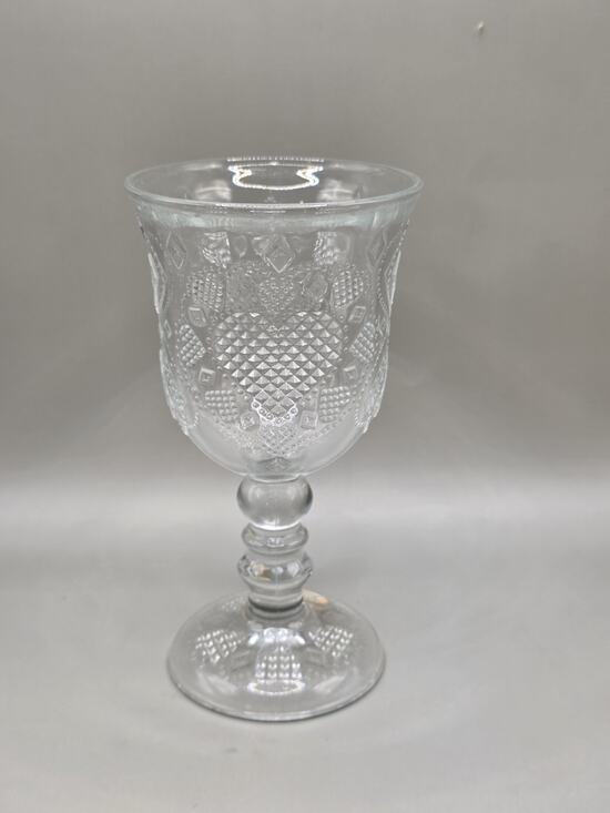 AVON Other - Vintage Avon Fostoria Hearts and Diamonds Clear Glass Goblet 1978 ~ Wine Chalice